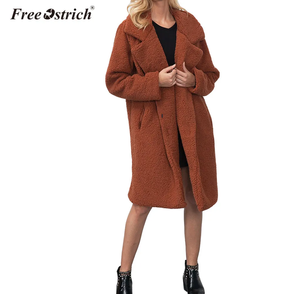 Free Ostrich Coats Women Full Sleeve Winter Warm Wool blend Parkas Plus Size Long Coat Female Casual Abrigo Mujer L0740 Free Ostrich Coats Women Full Sleeve Winter Warm Wool blend Parkas Plus Size Long Coat Female Casual Abrigo Mujer L0740