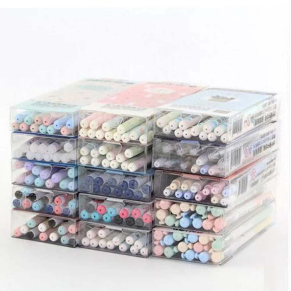 

Free shipping Stationery office supplies students neutral gel pen cute black felt-tip pens papelaria drawing stationary /Z023