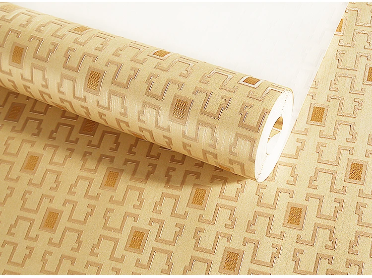 New vintage Modern minimalist Chinese wallpaper 3d precision embossed window pattern living room bedroom store wall papers