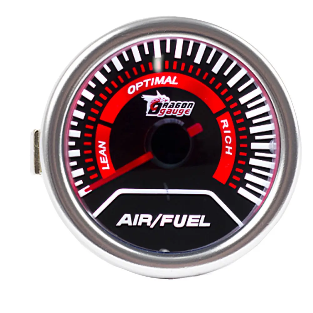 New Universal 2" 52mm Car Air Fuel Ratio Gauge White Shell LED Digital