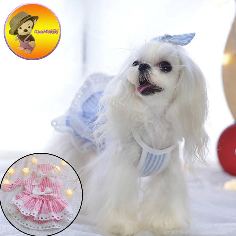 Two colors New Arrivals Plaid Spring Summer Dog striped Dress Dresses