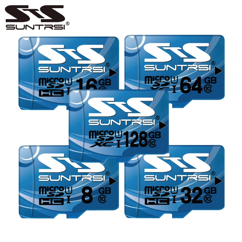 Купить Suntrsi Micro SD карта 16 ГБ 32 ГБ класс 10 TF реальная емкость карты 64 ГБ Памяти высокоскоростная карта Microsd карта для смартфон Бесплатная доставка