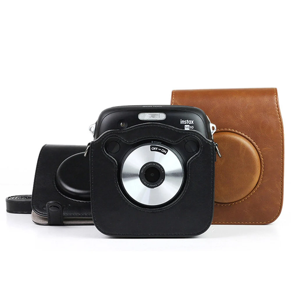 Сумка из искусственной кожи для камеры Instax Spuare SQ10/SQ20, Винтажный чехол с плечевым ремнем, защитный чехол для камеры