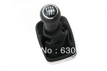 

Chrome Gear Shift Knob & Boot (Rubber grip 6 Speed) For VW Volkswagen Golf Jetta Bora MK4