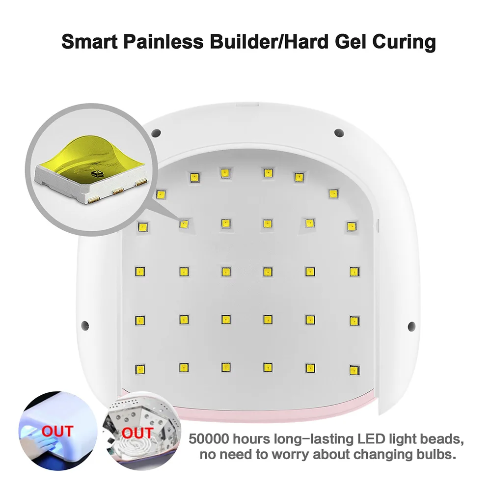 SUNUV SUN4S светильник для ногтей 48 Вт УФ светодиодный Сушилка для ногтей отверждающий гель умный Маникюр Оборудование для ногтей
