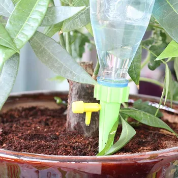 

Newest 12 Pcs Automatic Watering Device With Switch Control Valve Adjustable Water Flow Dropper Equipment Garden Supplies