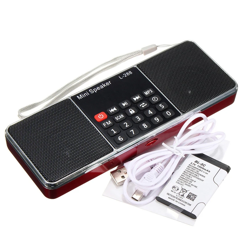 

Portable speaker Mini FM Radio Stereo soundbar Music Center Player Micro subwoofer Support TF Card /TF USB Speaker MP3