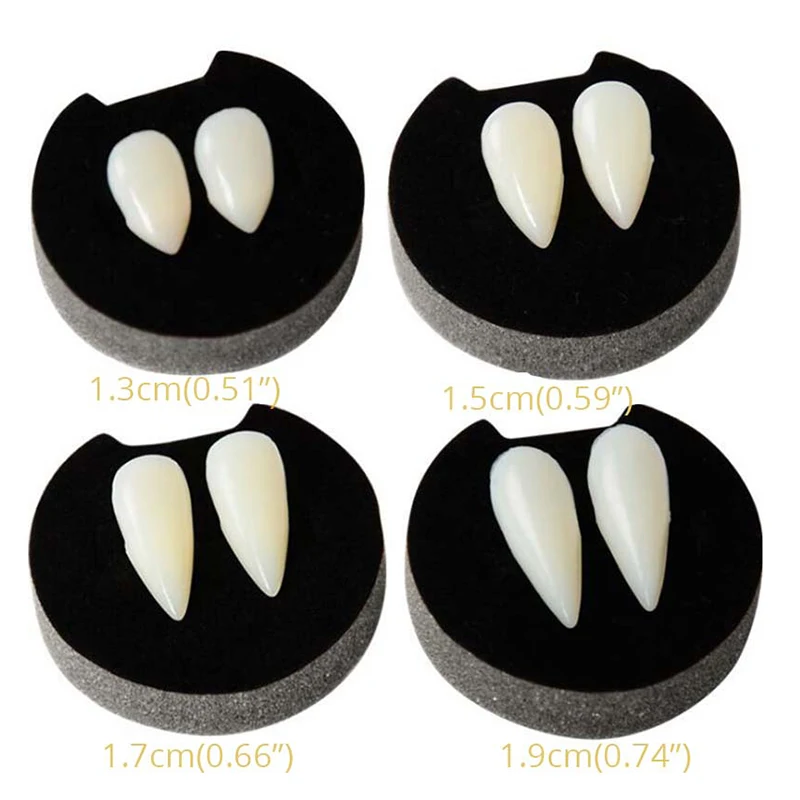 Cyuan Vampire Teeth Fangs Dentures Props Halloween Costume Props Party Favors Mask Holiday DIY Decorations Fake Vampire Teeth