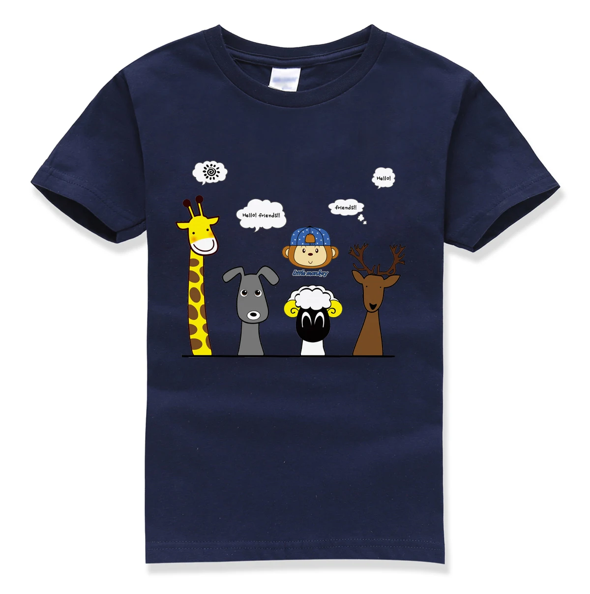 funny cute animal tops tee shirt funny streetwear kawaii kids short