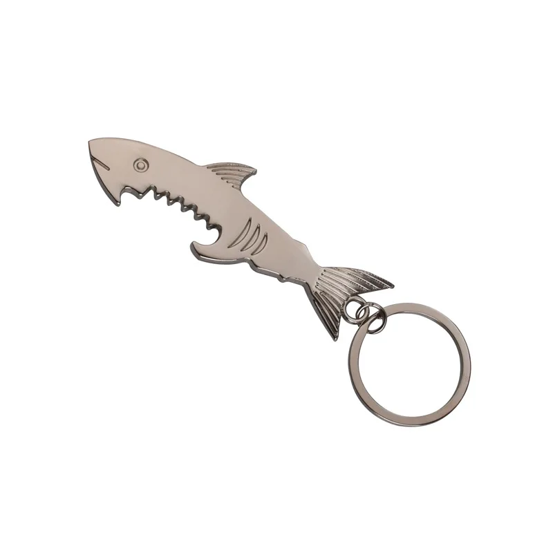 

Shark Glossy Opener Metal Keychain Creative Commodity Factory Direct