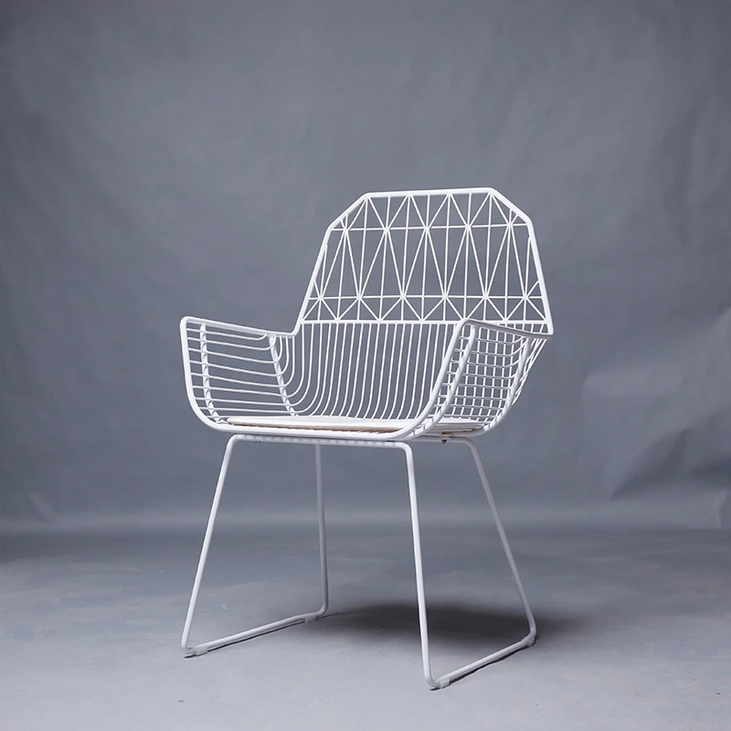 Metal Creative Table Chair Simple Modern Iron Handrail Design Computer Chair Outdoor Leisure Chair