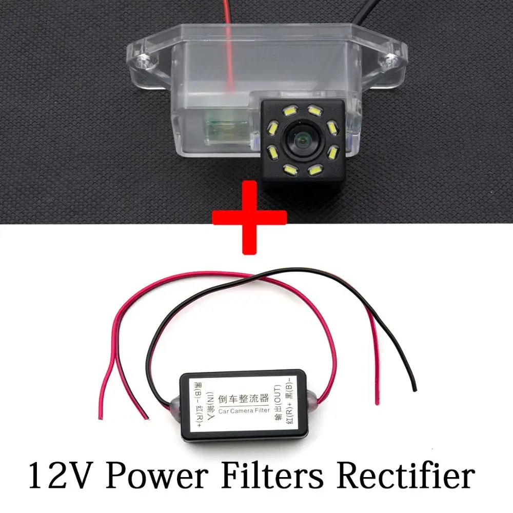 Для Mitsubishi Lancer EX EVO IO 8 9 10 Eclipse Evolution 8LED автомобильная парковочная камера заднего вида 4," 5" Зеркало ЖК-монитор беспроводной - Название цвета: Camera n Filters