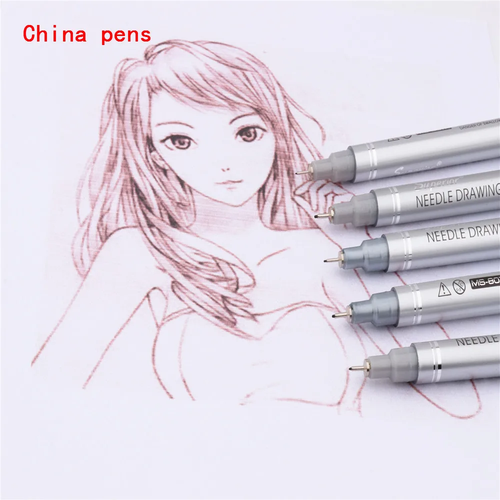 Ink Black Micron Neelde Drawing Pen Waterproof Pigment Fine Line Sketch Markers Pen For Writing Hand-Paint anime Art Supplies marker pens pen marker markers pen marker pen art marker pens art markers manga markers sketching markers micro pens drawing pen