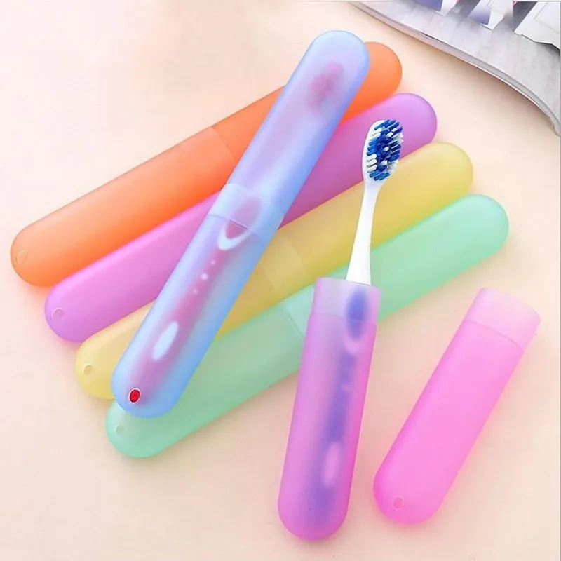 

Mini Travel Portable Toothbrush Box Breathable Toothbrush Tube Toothbrush Cup Protection Box Color Random PP Material Durable