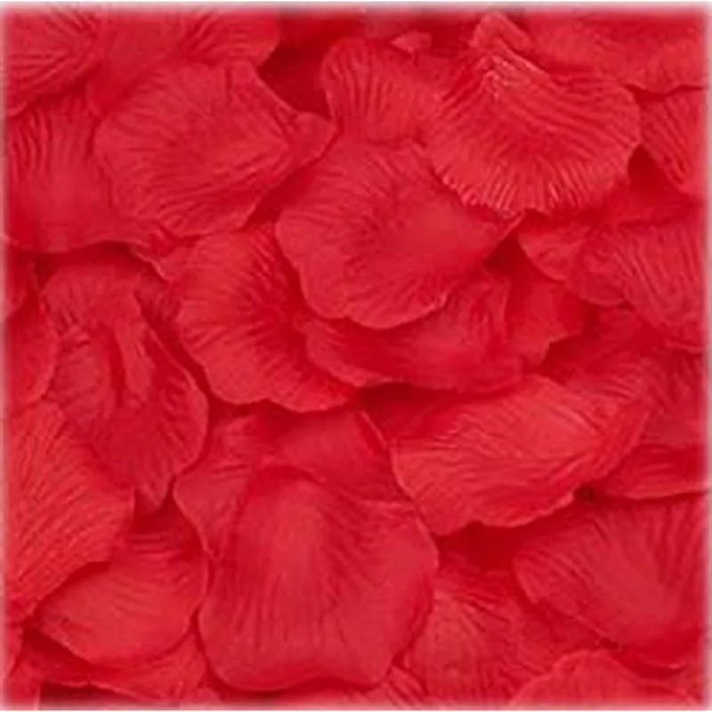 1000pcs Lifelike Artificial Silk Red Rose Petals Decorations for Wedding Party Festival Decor