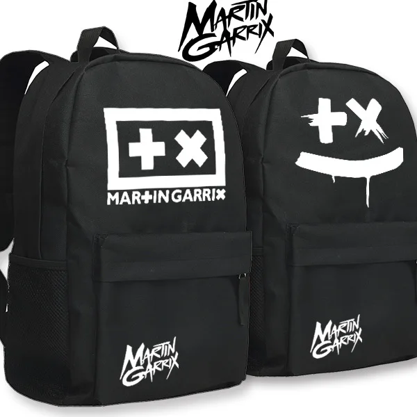 

Martin Garrix Schoolbag Hundred Will Dj Denon Design Pattern Black Backpack Bookbag