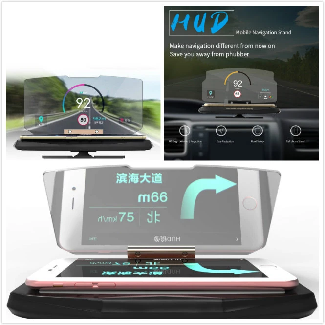 Креативный мобильный навигационный кронштейн Новый HUD Кронштейн Автомобильный Универсальный мобильный телефон проекционный дисплей