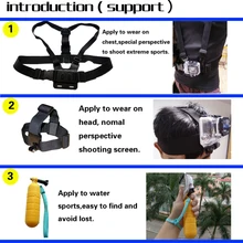 Gopro accessories set go pro kit mount SJCAM go pro Xiaomi Yi for Sony Act Cam HDR AS200V AS100V AZ1 mini FDR-X1000V/W 4 k