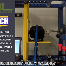 Тестирование видео- MILITECH Быстрый Шлем официальная лаборатория сторона к стороне сжатия тестирование видео представлен OBL