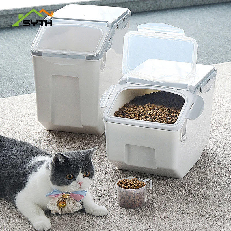 PP Storage Box Grains Beans Storage Dog Cat Food Barrel Large Capacity