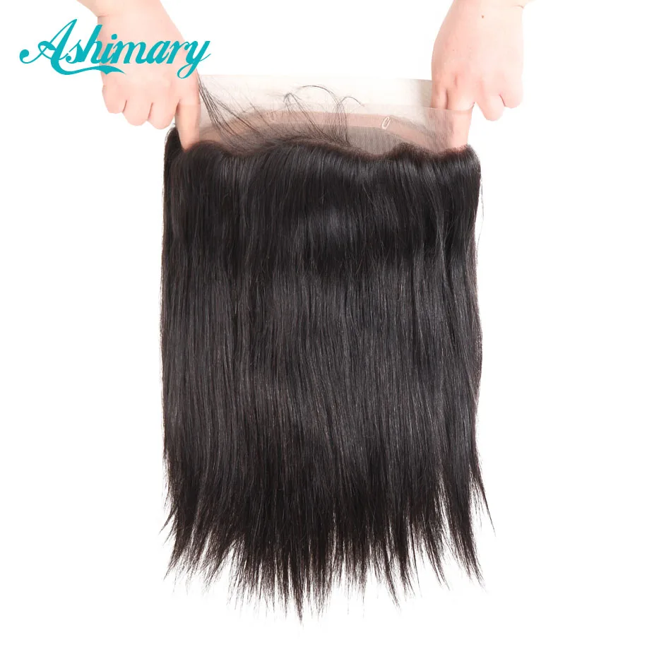 Ashimary Hair Brazilian Straight 360 Lace Frontal Closure 22.5*4*2 with Baby Adjustable Strap Remy Human | Шиньоны и парики