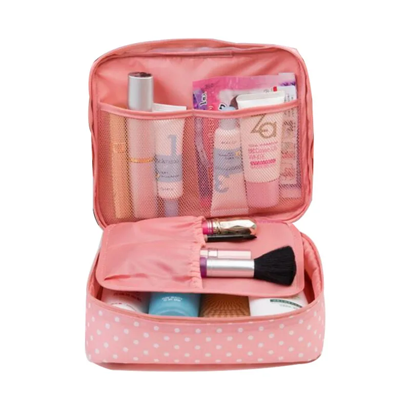 

IUX Portable Toiletry Cosmetic Bag Waterproof Makeup Make Up Wash Organizer Zipper Pouch Travel Kit Handbag Brand Design