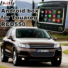 Android 6.0 sistema de navegação GPS box para Volkswagen Touareg RCD550 caixa de interface de vídeo espelho link youtube waze yandex iGO navi