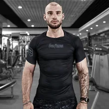 Grntamn профессиональные спортивные колготки Железный человек быстросохнущая Фитнес Одежда для верховой езды футболка с короткими рукавами