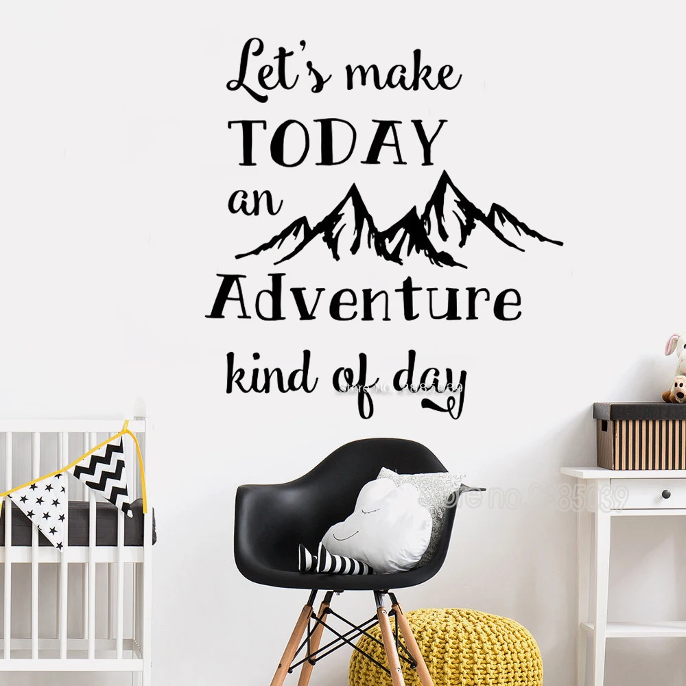 Mountain Quotes Wall Decal For Kids Bedroom Home Wall Decor Let\'s ...