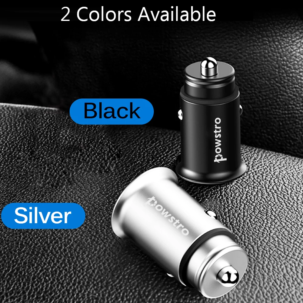 Powstro البسيطة usb شاحن سيارة محول 4.8A معدن السيارة-شاحن الجوال التنفس ضوء 2 ميناء شاحن سيارة usb تهمة الهاتف 24 واط Powstro البسيطة usb شاحن سيارة محول 4.8A معدن السيارة-شاحن الجوال التنفس ضوء 2 ميناء شاحن سيارة usb تهمة الهاتف 24 واط