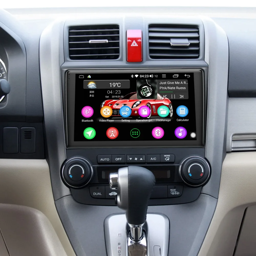 Best 9" Head unit Android 8.1 Car Radio Stereo GPS Navigation For Honda CR-V CRV 2007-2011Multimedia Player Mirror link Built-in DSP 1