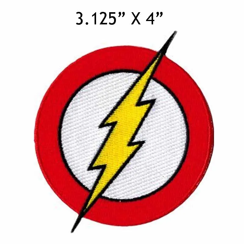 

The Flash-Classic Lightning Bolt Logo-patch Iron on patches-Rhinestone applique