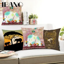 Christmas Pillow 45x45cm Elephants Cushion Cover Pillow Case Polyester&Linen Car Pillow Covers Decorative 1PCS/Lot Christmas Pillow 45x45cm Elephants Cushion Cover Pillow Case Polyester&Linen Car Pillow Covers Decorative 1PCS/Lot