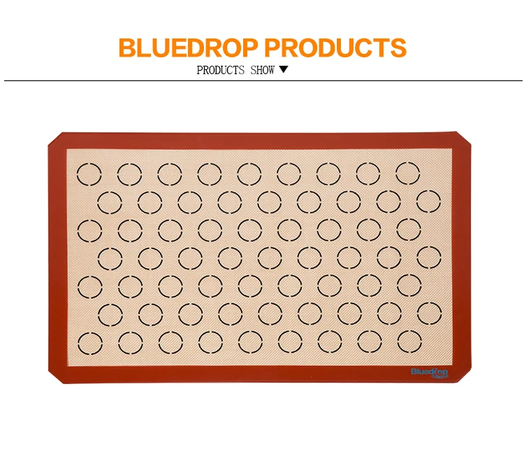 Bluedrop силиконовый коврик для выпечки Коммерческая духовка коврик для выпечки лист выпечка пирожных Макарон лист помадка не стикер pad 37x57 см