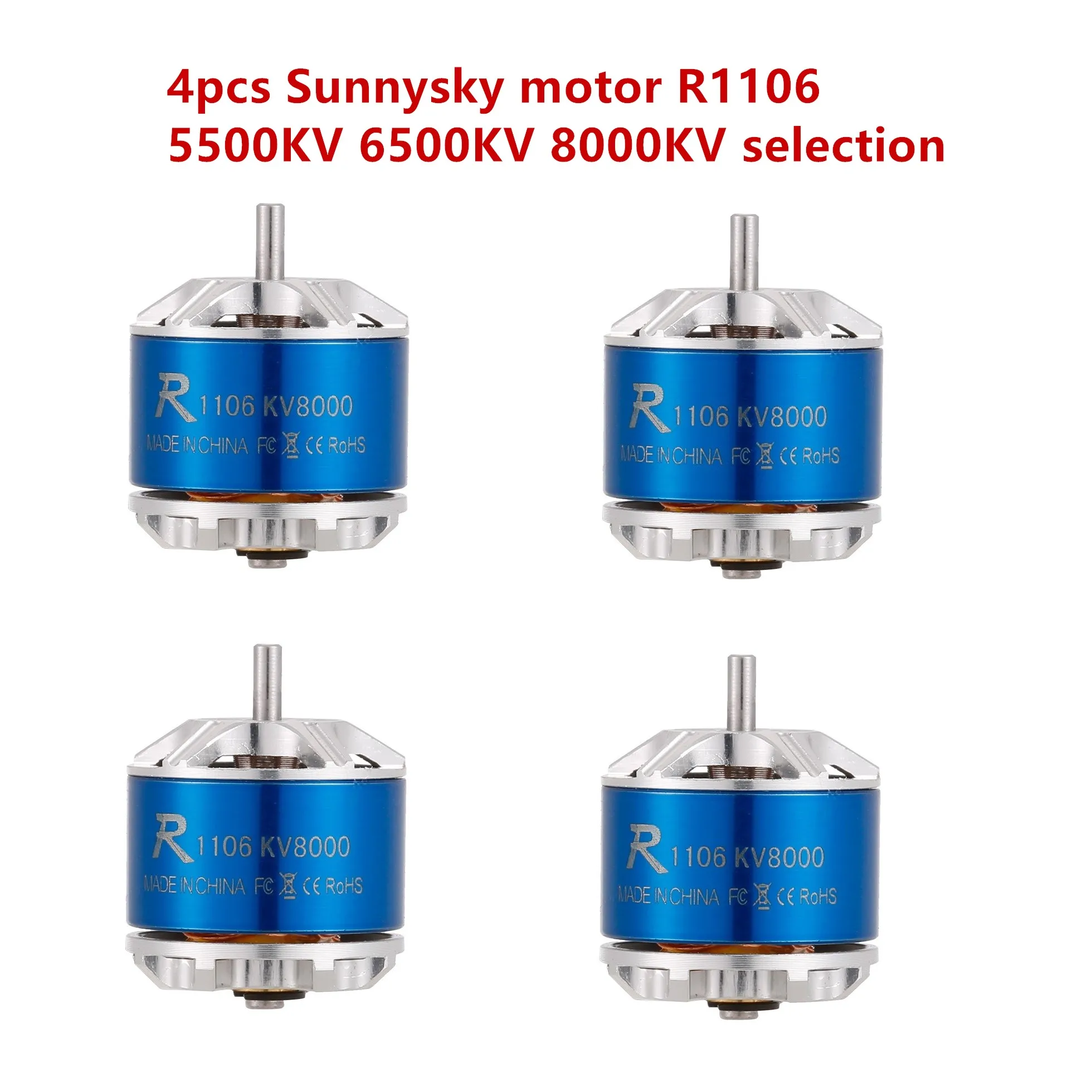 4 шт./лот SUNNYSKY R1106 5500KV 6500KV 8000KV бесщеточный двигатель для Micro 60-90 мм FPV RC гоночный Дрон Квадрокоптер Multicopter