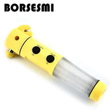 Горячий многофункциональный автомобильный молоток безопасности с светодиодный свет 4 в 1 многоцелевой спасательный аварийный молоток сломанный молоток для окон резак