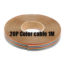10 м цветной Электрический кабель Плоский Цветной Радужный ленточный кабель провод Радужный кабель 20P ленточный кабель 1,27 мм шаг