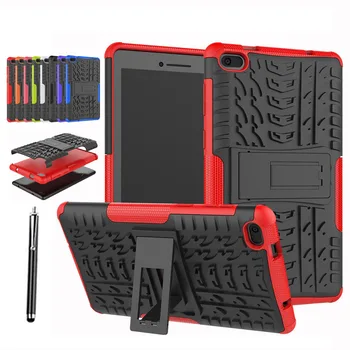

XSKEMP Shockproof Heavy Duty Case For Lenovo Tab E7 7.0 TB-7104F/N Hybird Armor PC Rubber Silicone Kickstand Cover Anti-knock