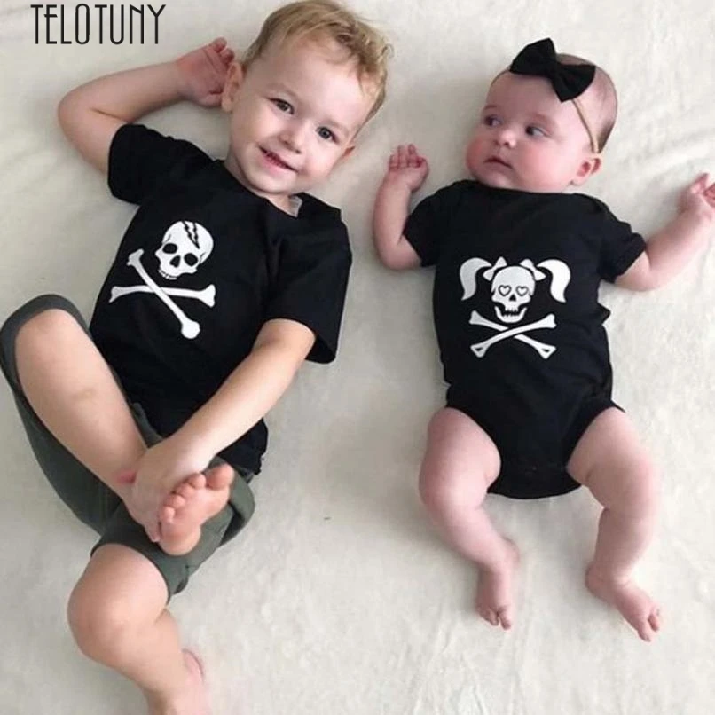 telotuny baby rompers kids halloween costumes children baby boys girls skull print romper halloween costume outfits z0813