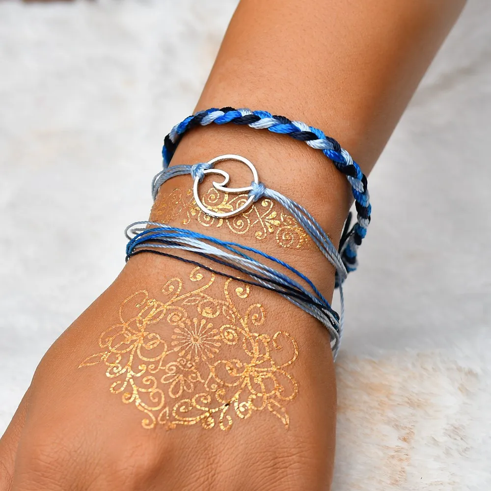 

Hot Retro Jewelry Bracelets Simple Boho Hand-Woven Bracelets For Women 3pcs/lot Girls' Hand Chain Jewelry Ornaments