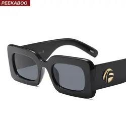 Peekaboo черный прямоугольник солнцезащитные очки женские брендовые дизайнерские 2018 белый леопард небольшой площади Красный Солнцезащитные