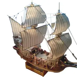 Бумажная модель Сделай Сам 1:100 британский с золотым оленем Парусный Корабль бумажная модель Парусников подарок
