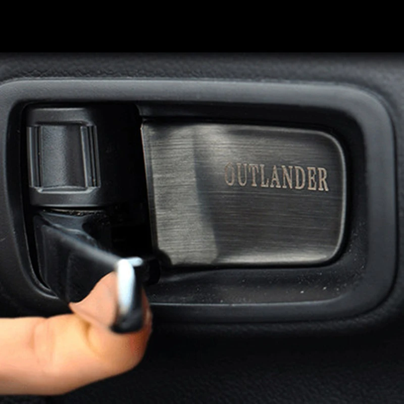 Наклейка на внутреннюю дверь для Mitsubishi Outlander 2013 20152016 2018 из нержавеющей