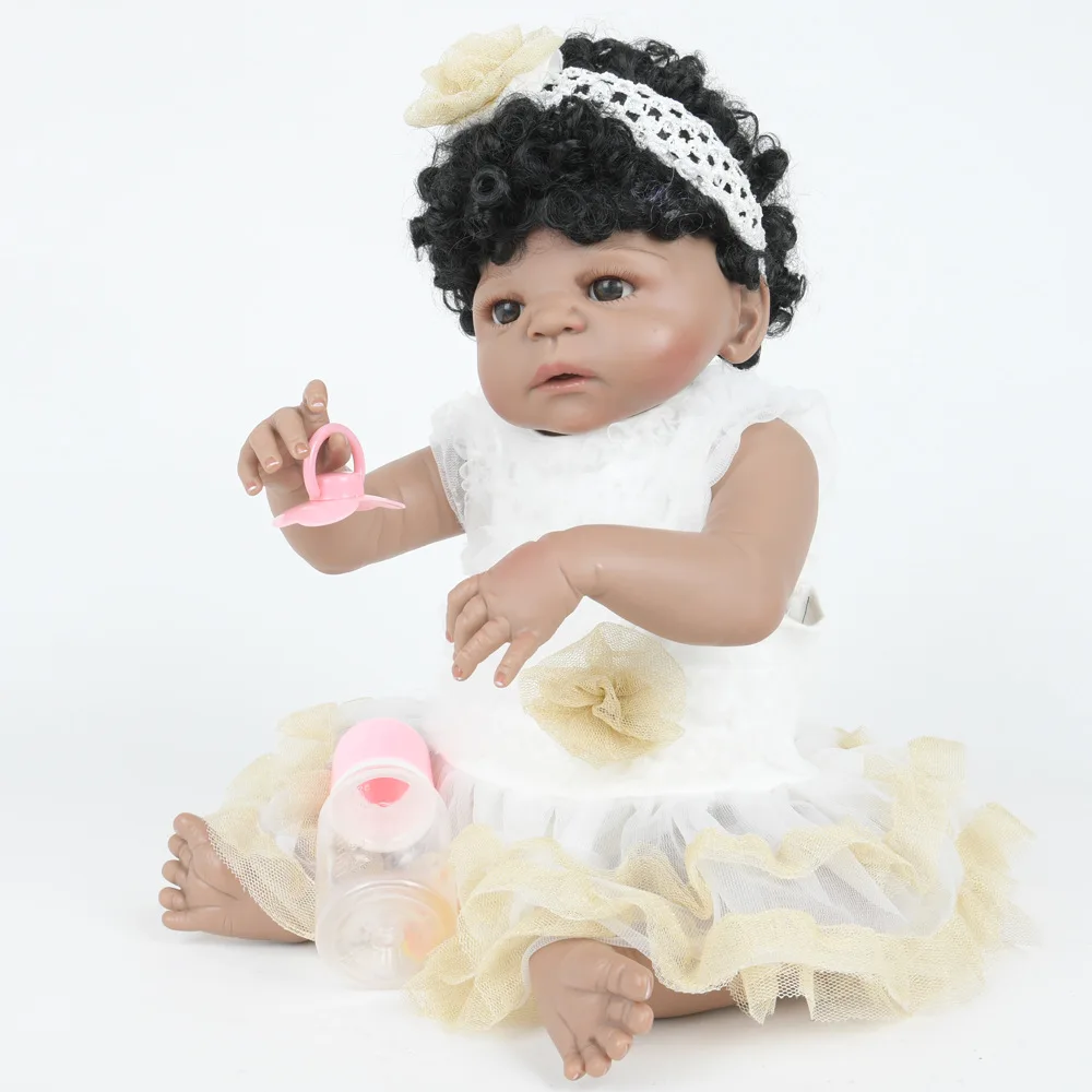 Bebe 55 см полный средства ухода за кожей силиконовые Reborn Baby Real куклы игрушечные