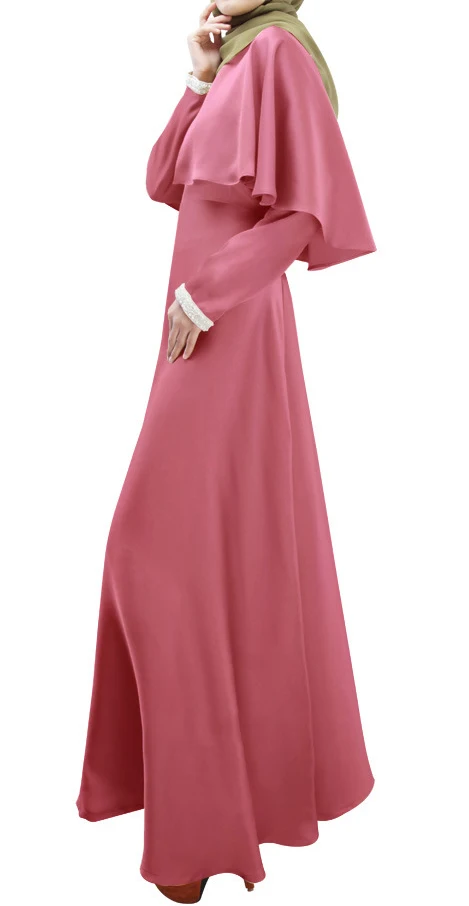 Пузырь Чай 2017 мусульманская женское платье воскресенье лучшие платья с длинным рукавом Малайзией Исламской Абаи модные Однотонная одежда