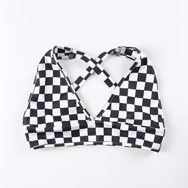 checkerboard bralette