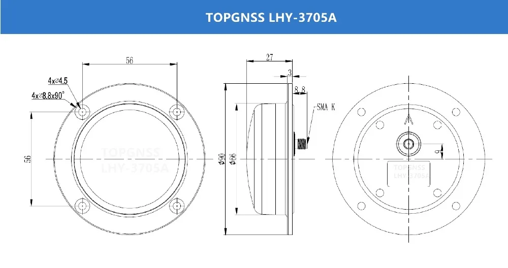 TOPGNSS RTK ANTENNA LHY-3705A