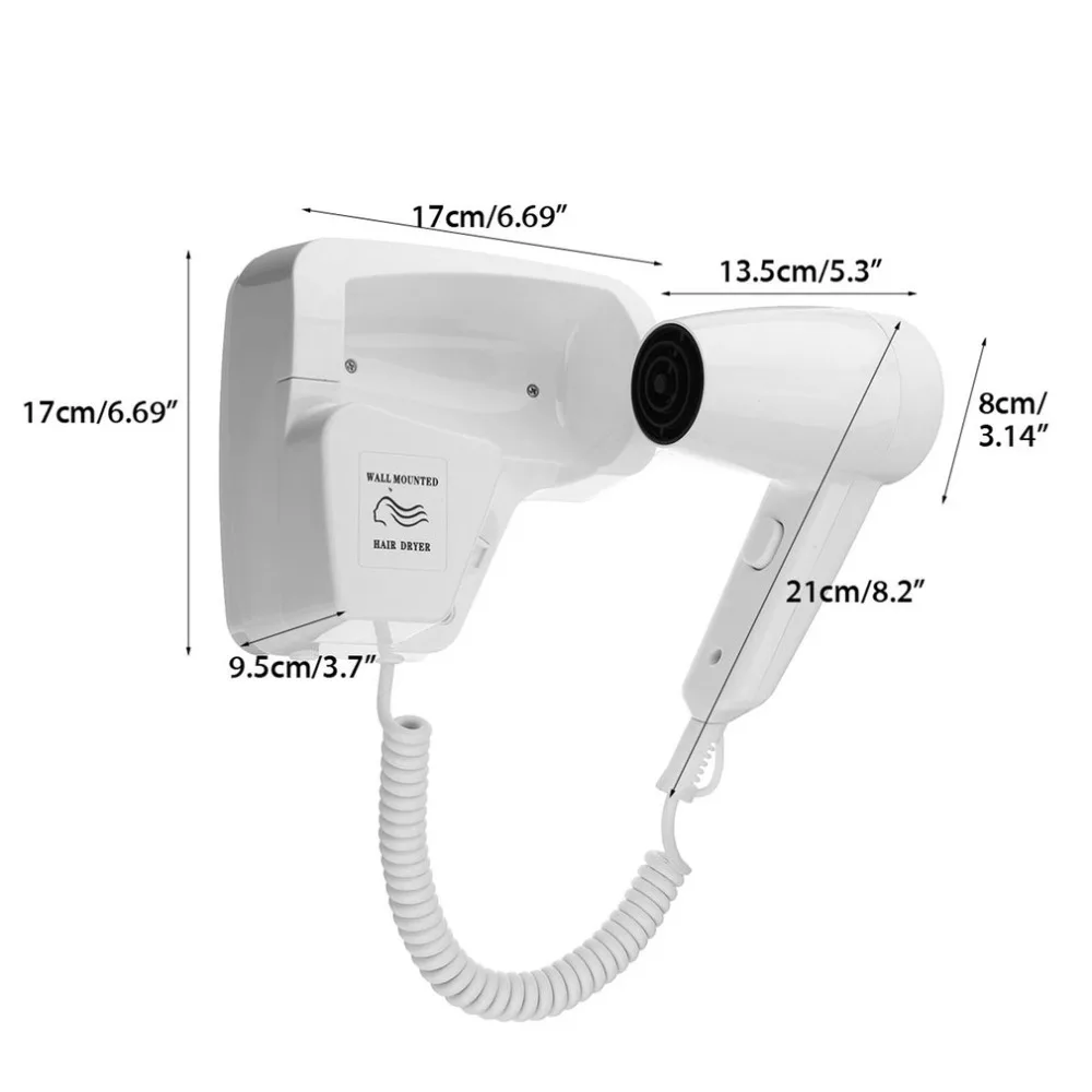 1200W Electric Wall Mount Hair Dryer Hotel bathroom Home Bathroom Hair Dryer Skin 220v 50Hz Hanging Wall Hanging Hair Dryer