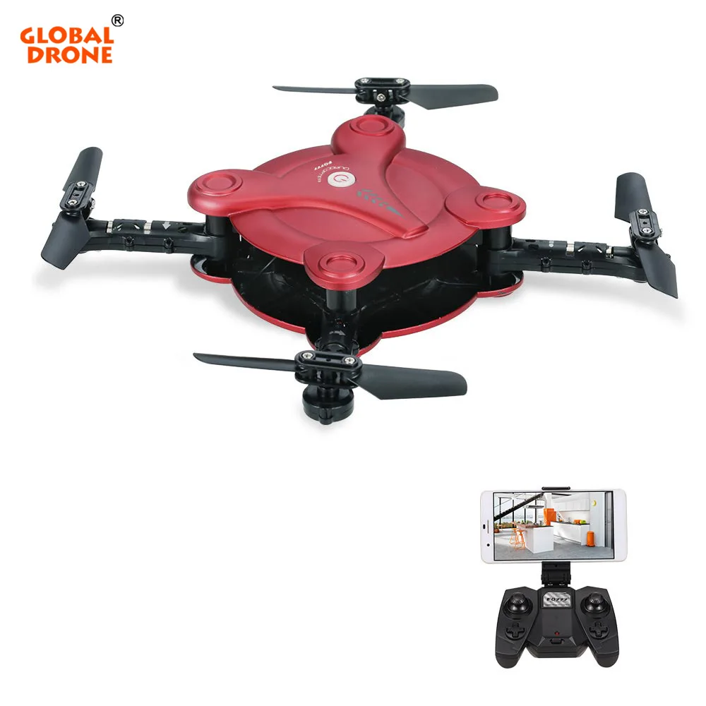 

Global Drone FQ17W 6-Axis Gyro Mini Dron Foldable Drone With Camera 0.3MP FPV Altitude Hold RC Quadcopter VS E55