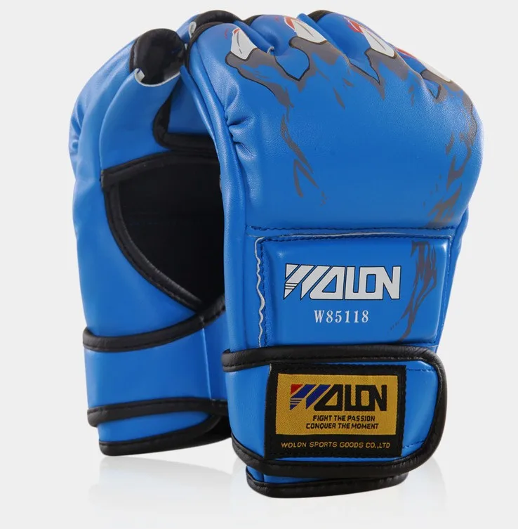 

2018 New arrival MMA PU Boxing Glove Training Glove Half Finger Muay Thai Kick Fighting Gloves Free Shipping Sanda Boxing Gloves